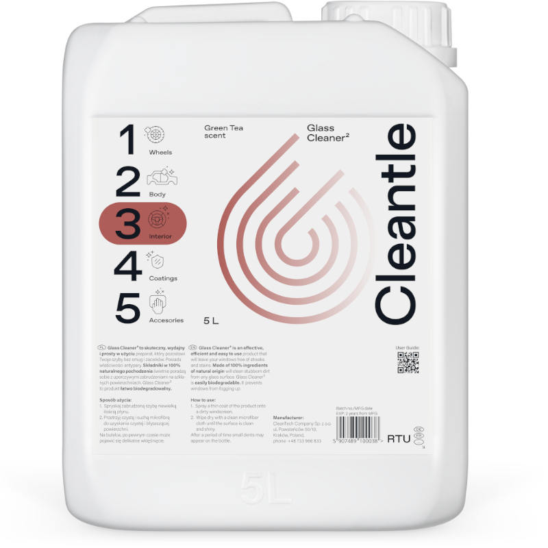 Cleantle Glass Cleaner 5l